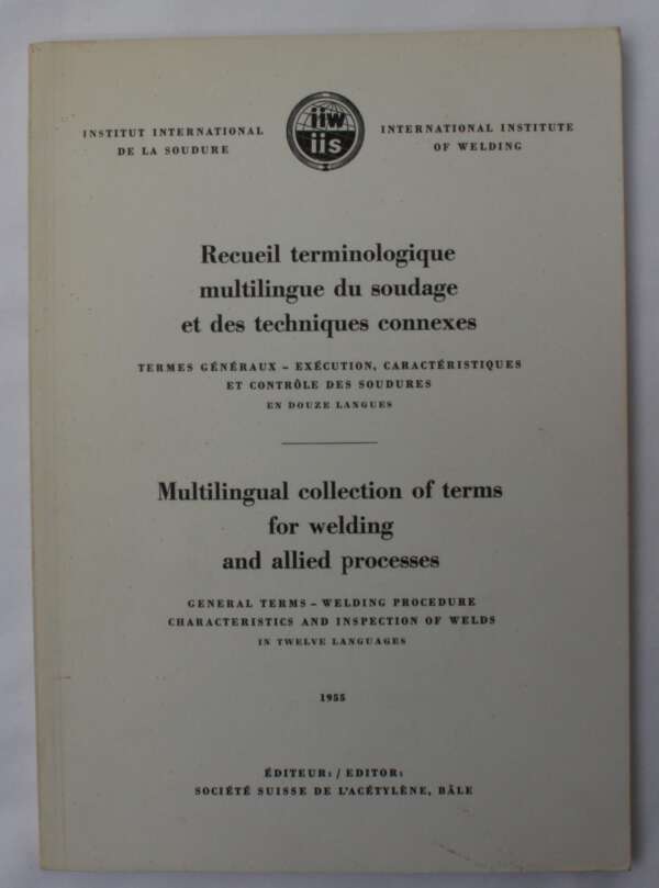 Multilingual Collection of Terms for Welding and Allied Processes