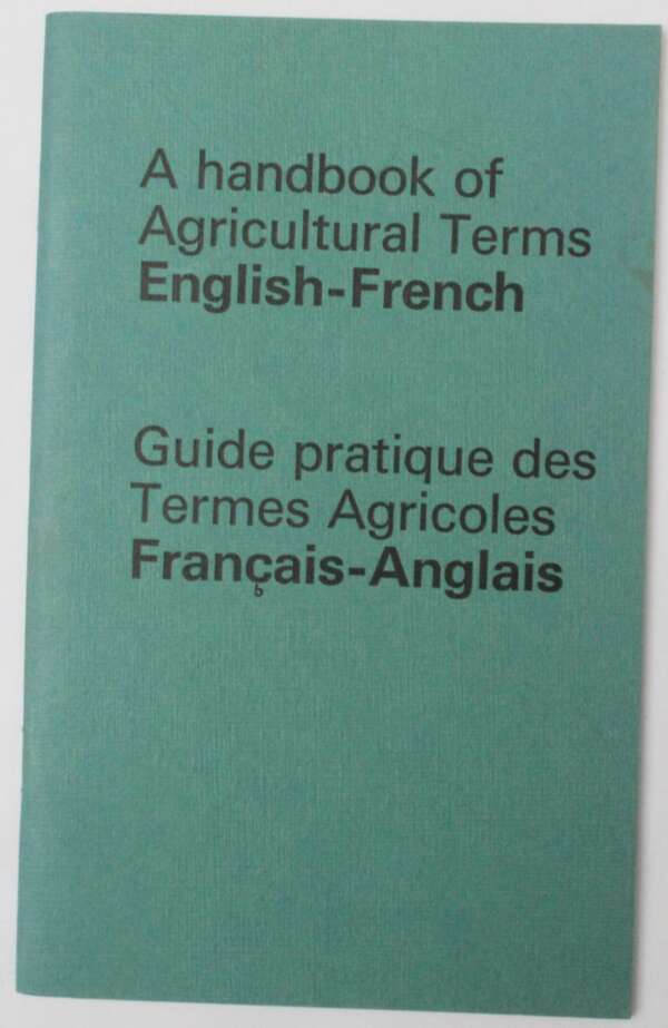 A Handbook of Agricultural Terms
