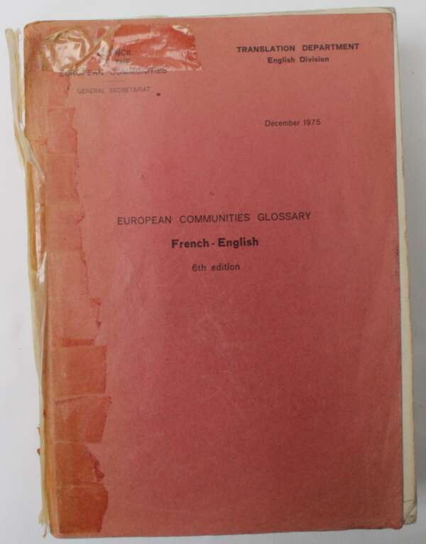 European Communities Glossary French - English