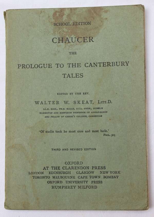 Chaucer - the Prologue to the Canterbury Tales